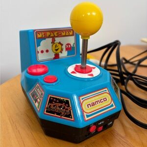 Namco Ms. Pac-Man Mini Joystick Controller - Blue & Yellow